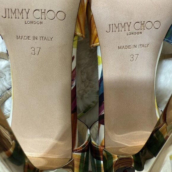 Jimmy Choo Multicolor Lang Strappy Heels - Picture 11 of 12